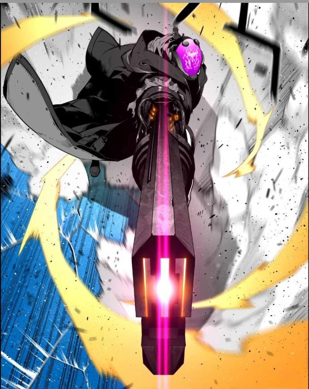 Manga Character Firing Energy Cannon