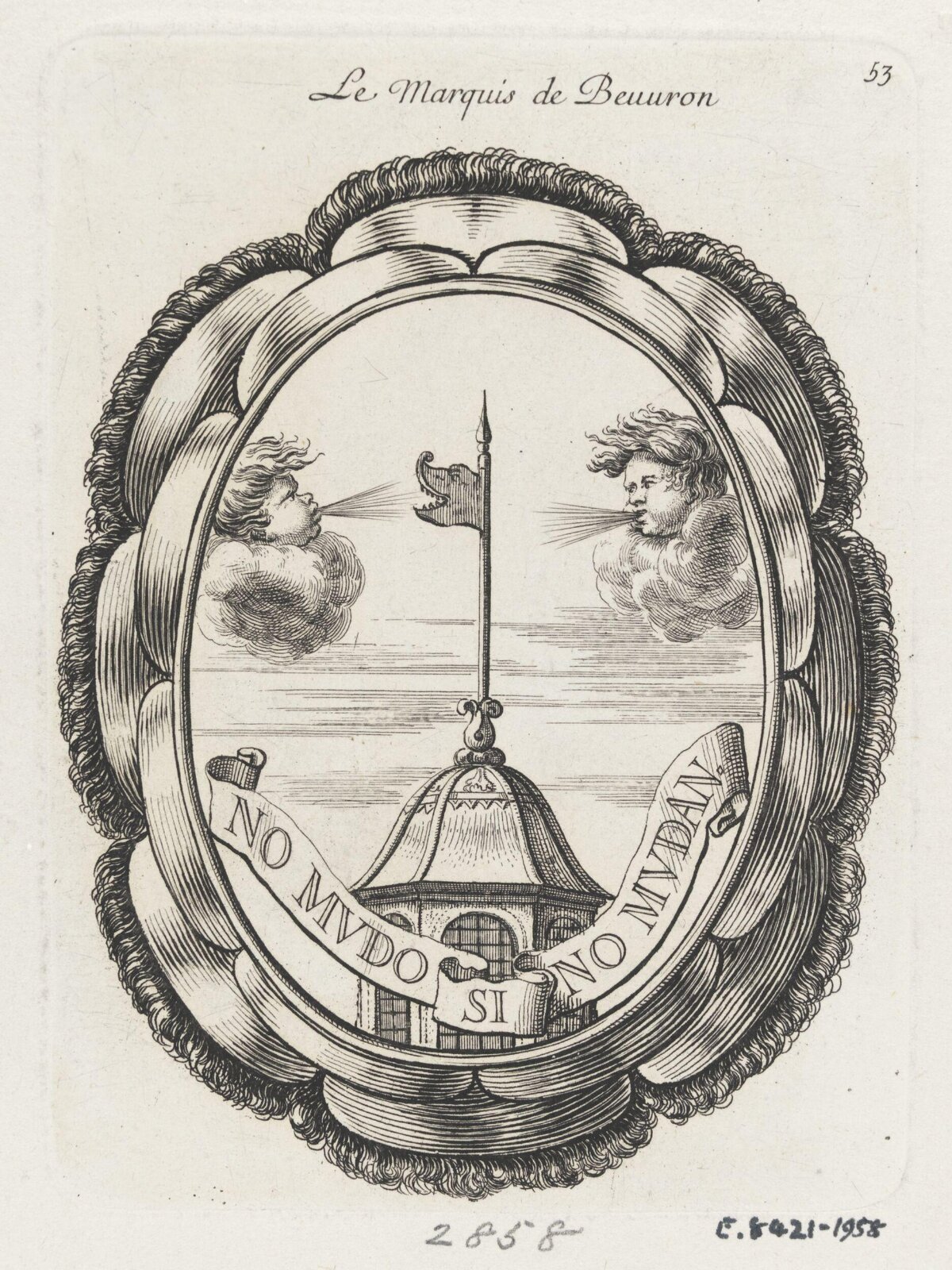 Marquis de Beuuron Emblem Engraving