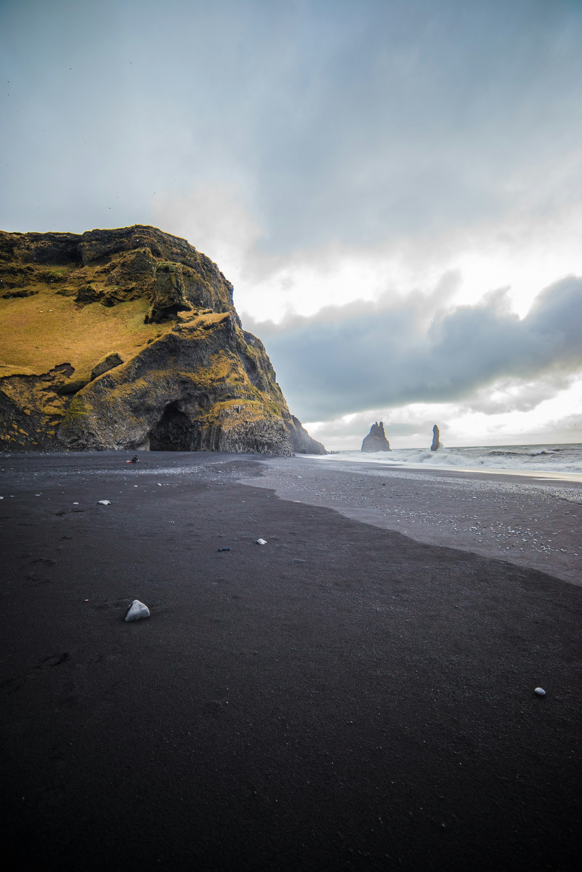 Iceland Black Sand Beach Landscape