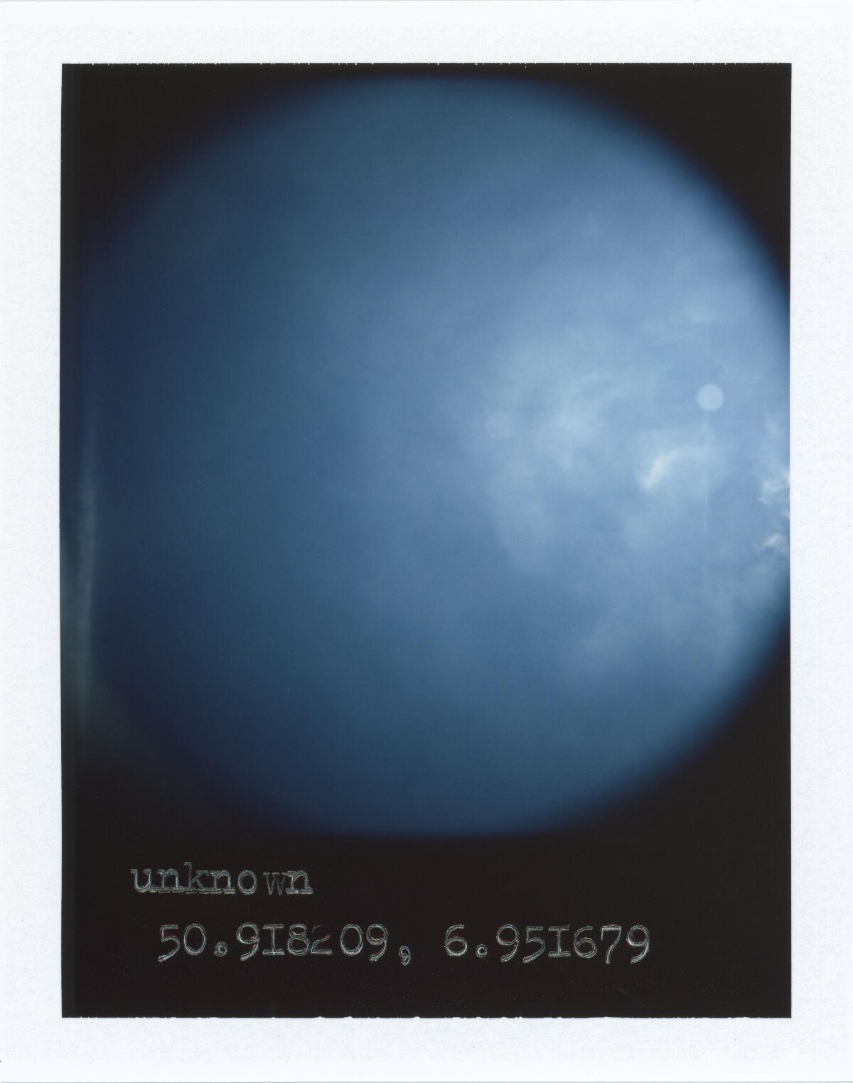 Polaroid Shot of Blue Sky
