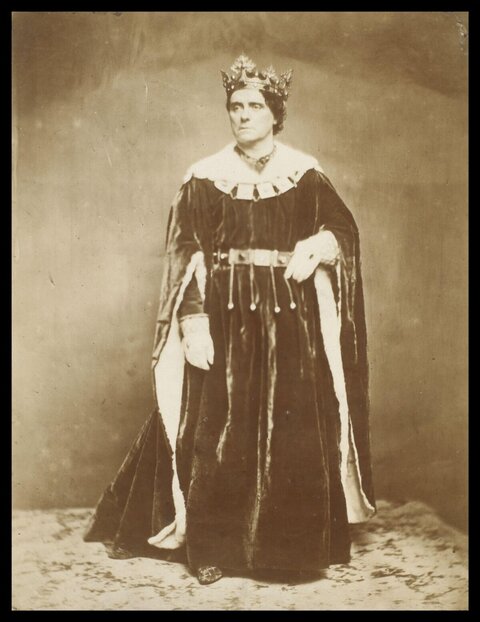 Vintage Studio Portrait of Actor as King