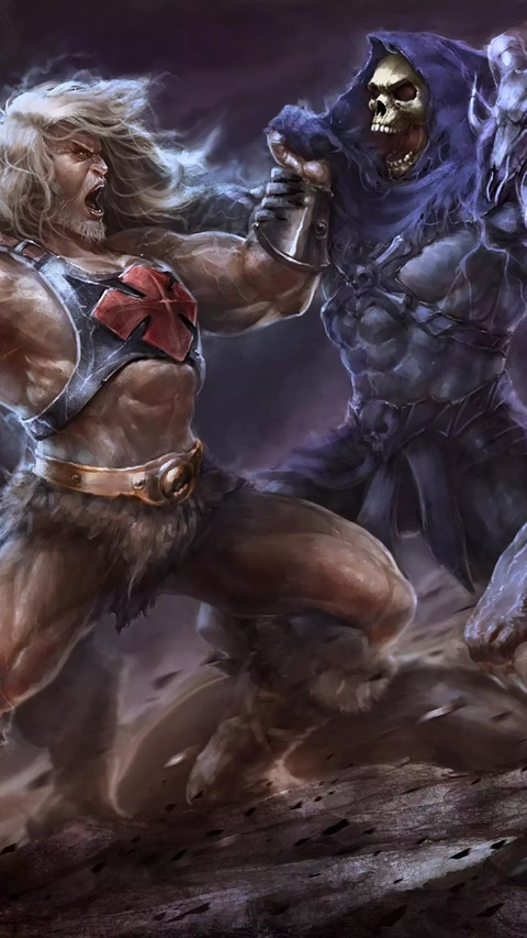 He-Man Battling Skeletor