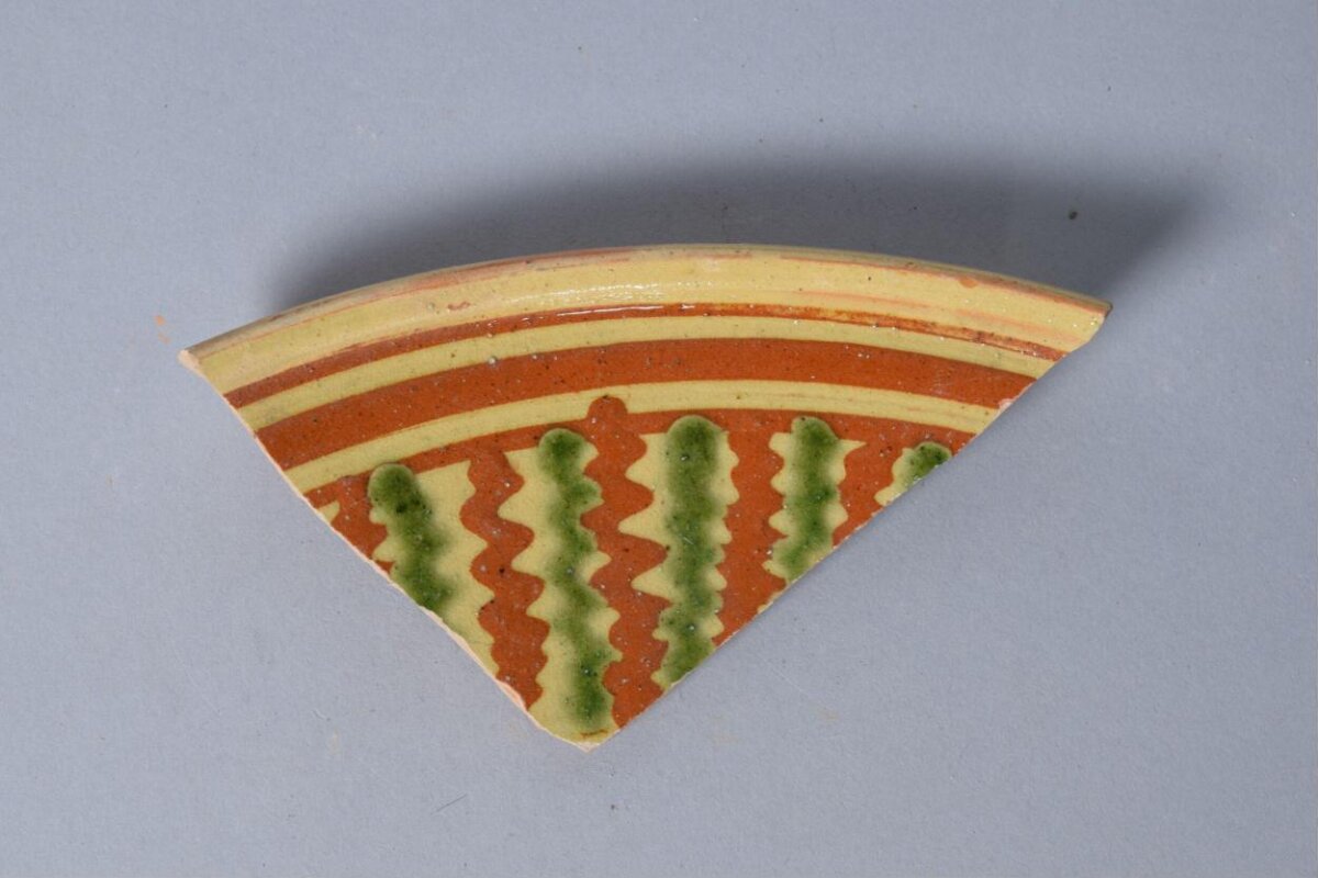 Ancient Colored Ceramic Fragment