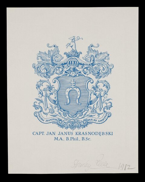 Jan Krasnodebski's Heraldic Bookplate