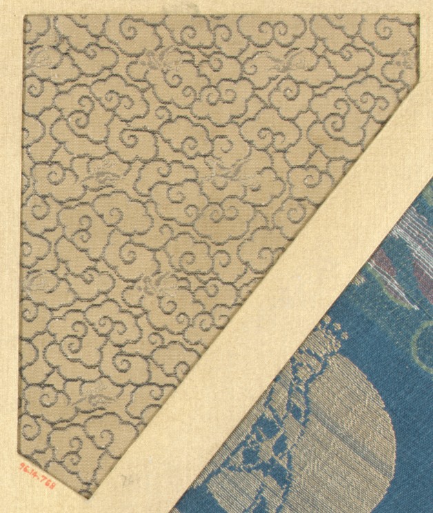 Cloud Pattern Woven Textile Fragment