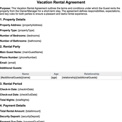 Vacation Rental Agreement