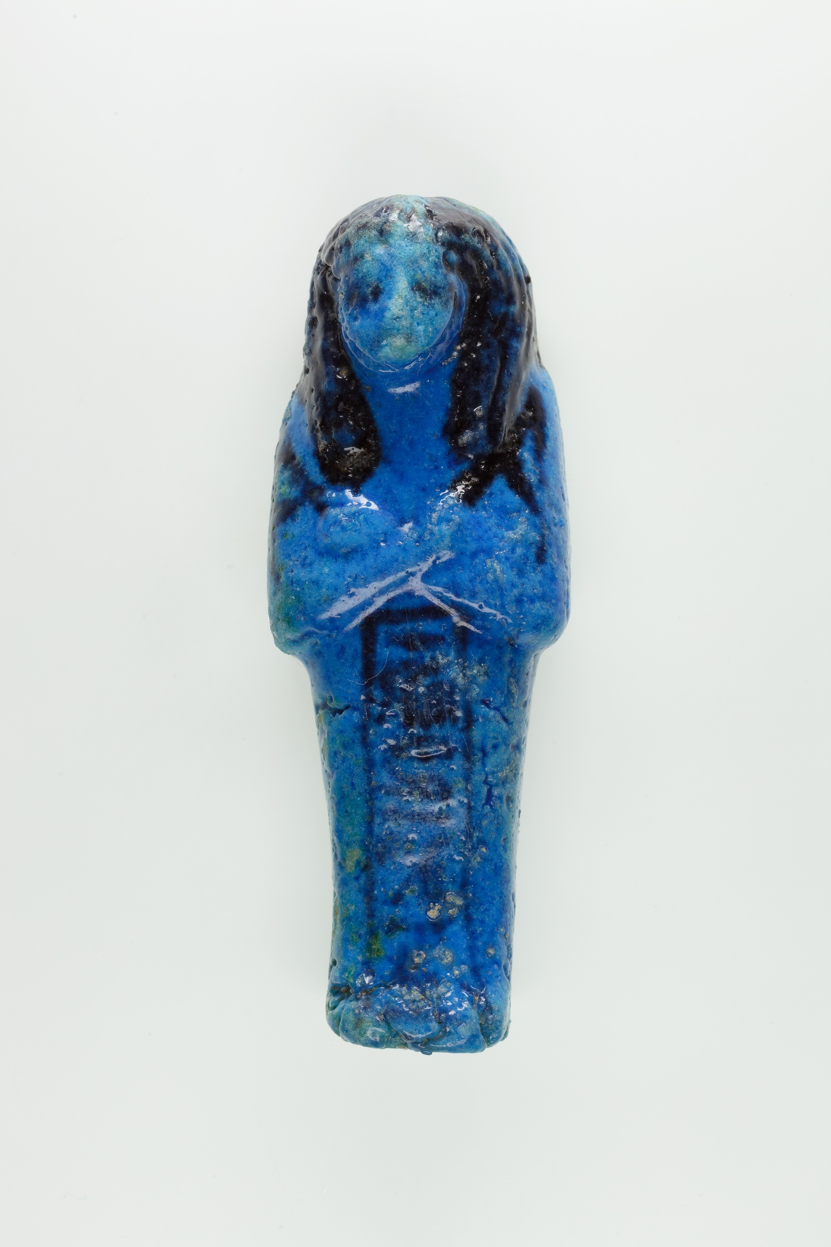 Ancient Blue Egyptian Shabti Figurine