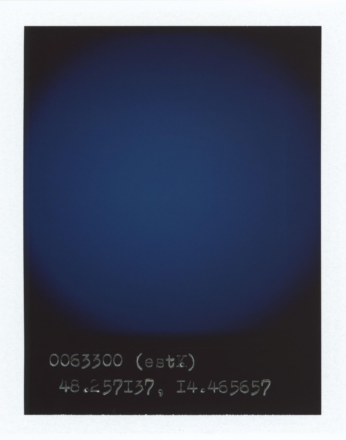 Gradient Blue Background with Handwritten Coordinates