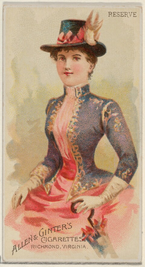 Vintage Victorian Woman Cigarette Card