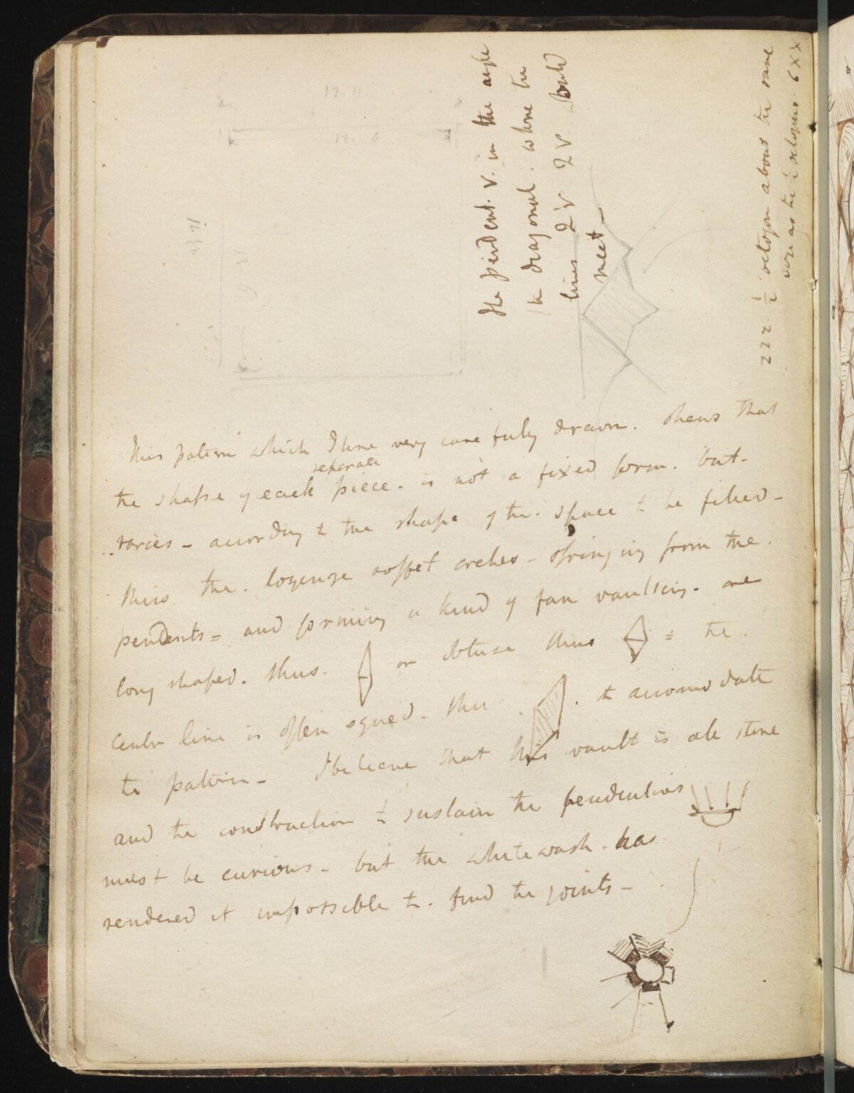 Handwritten Architectural Notebook Page