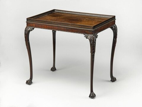 Antique Carved Wooden Side Table