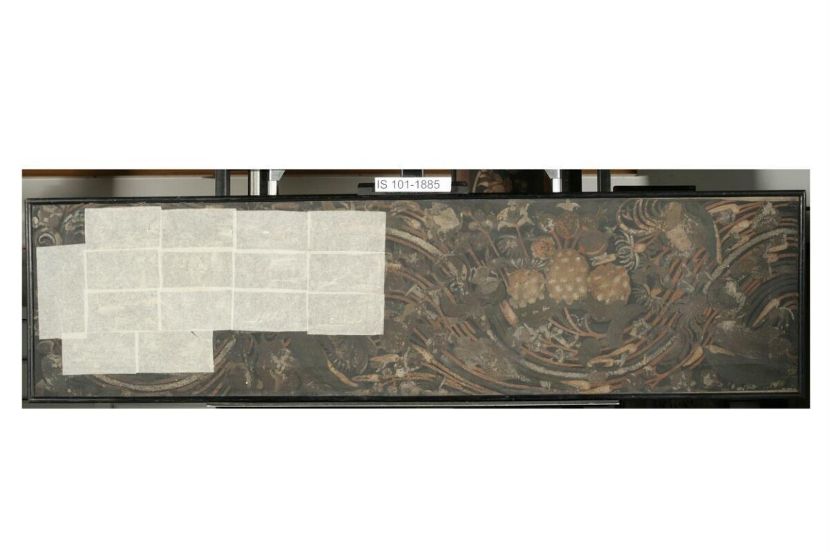 Damaged Ancient Floral Mural