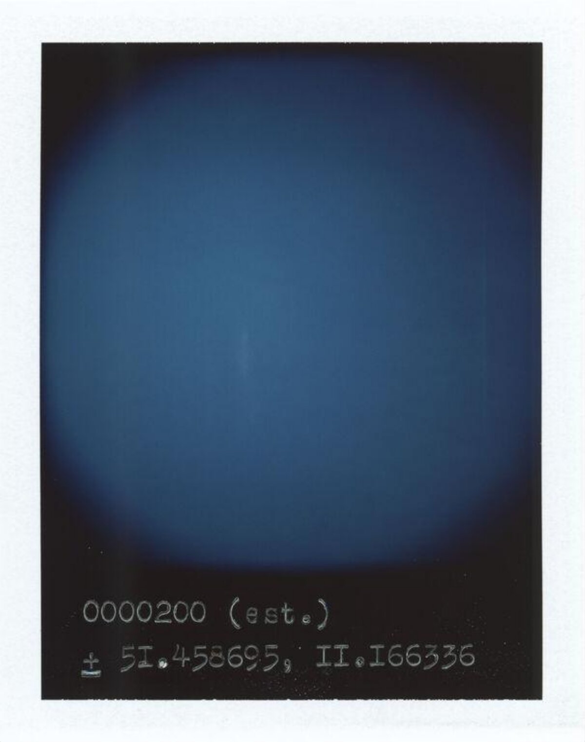 Blue Gradient Polaroid With Coordinate Text
