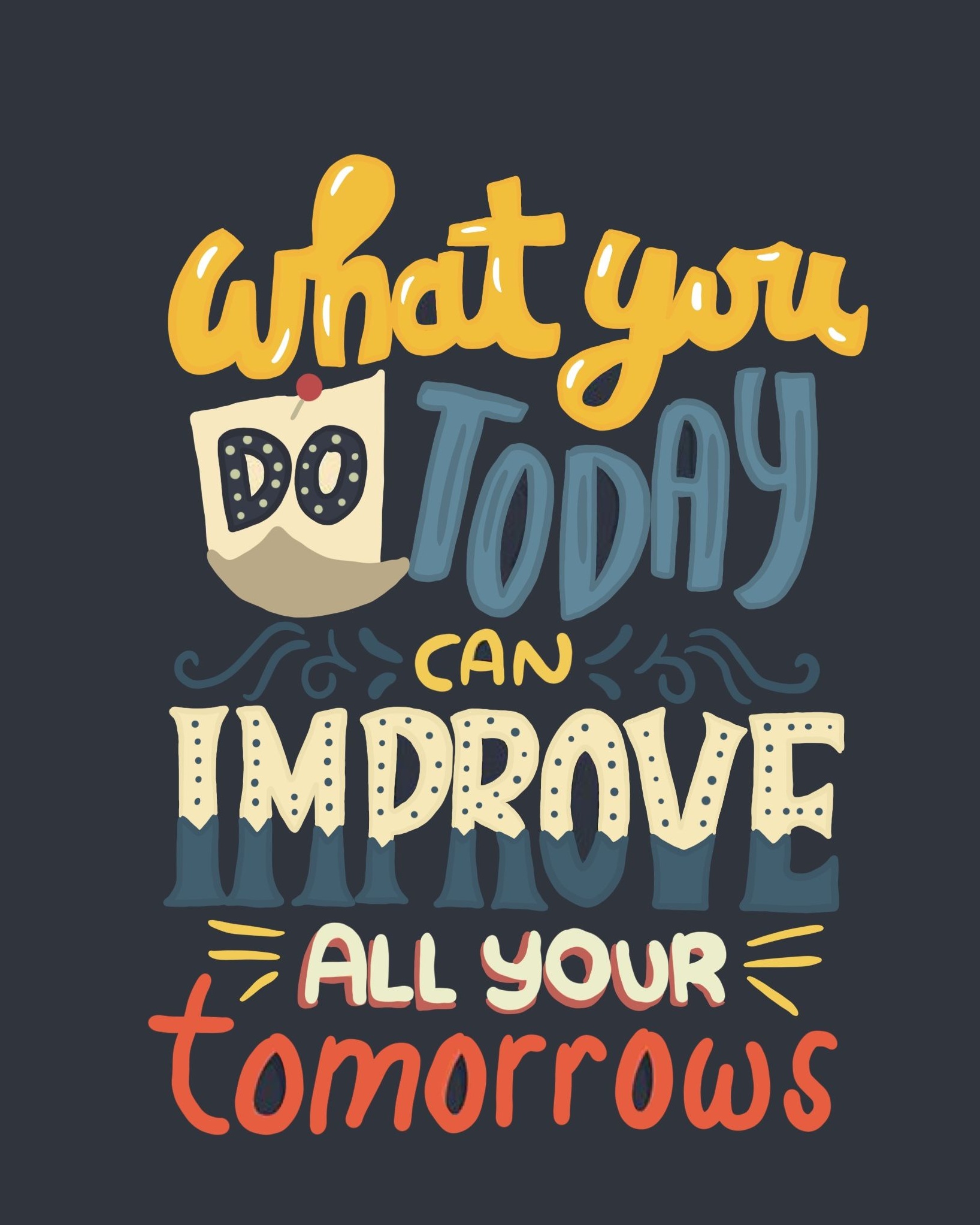 Motivational Quote Typography Art