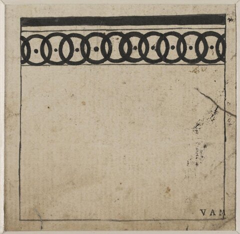 Ink Sketch of Interlocking Ring Border