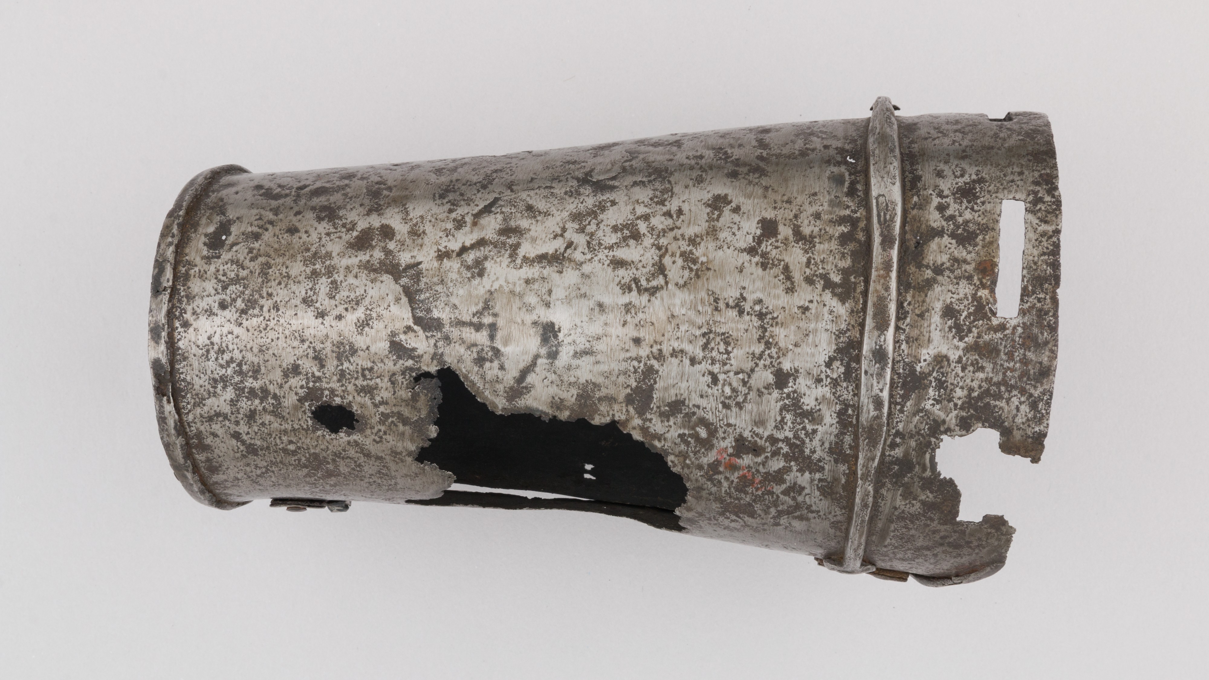 Damaged Vintage Metal Cylinder