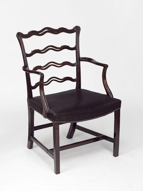 Dark Wooden Traditional Armchair