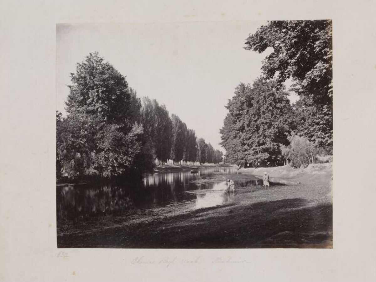 Vintage River View in Kashmir