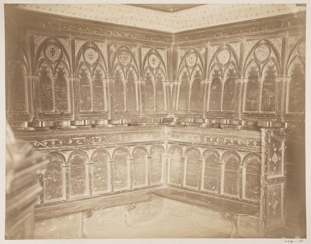 Vintage Gothic Choir Stalls Interior