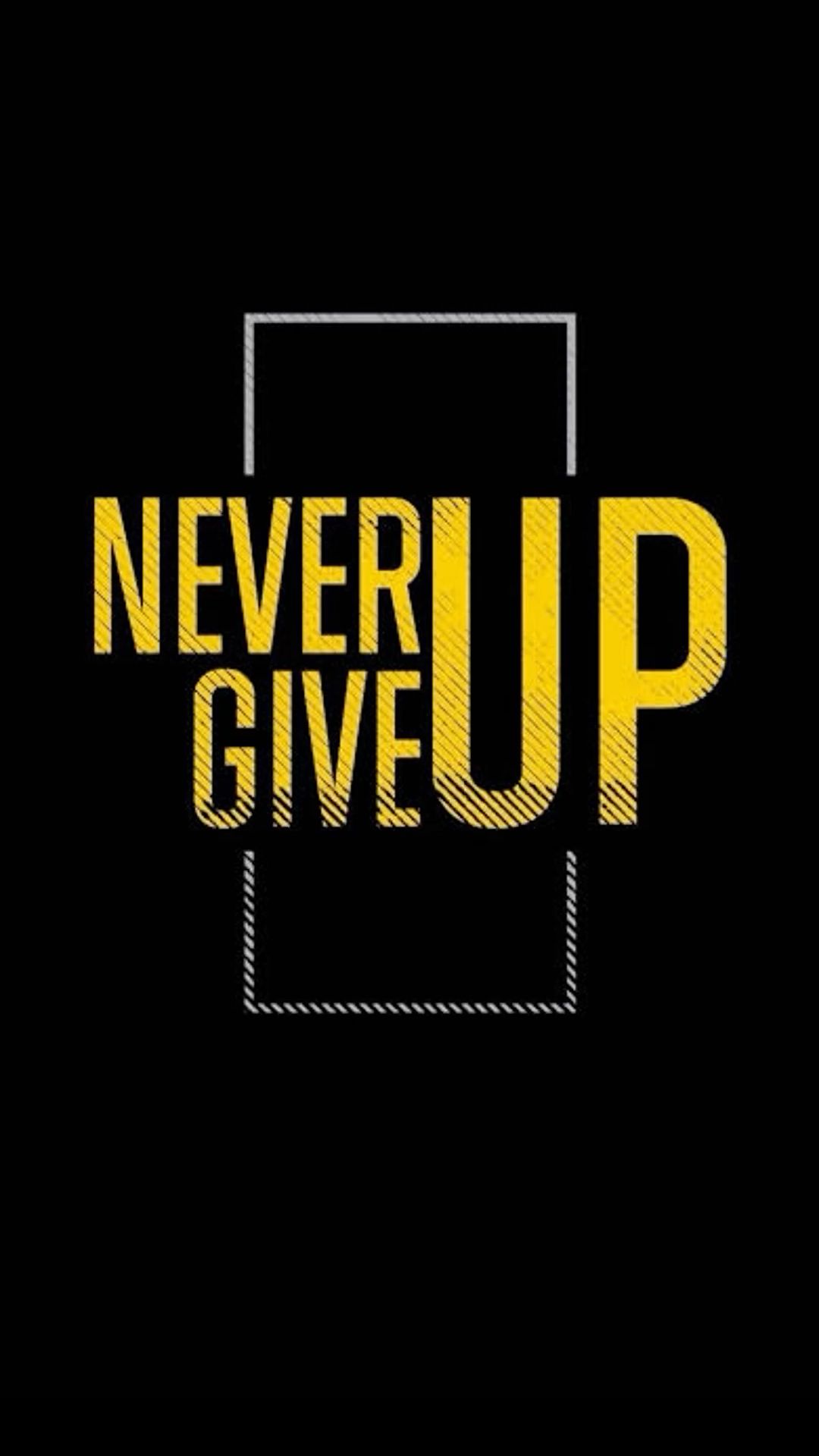 Never Give Up Motivational Graphic