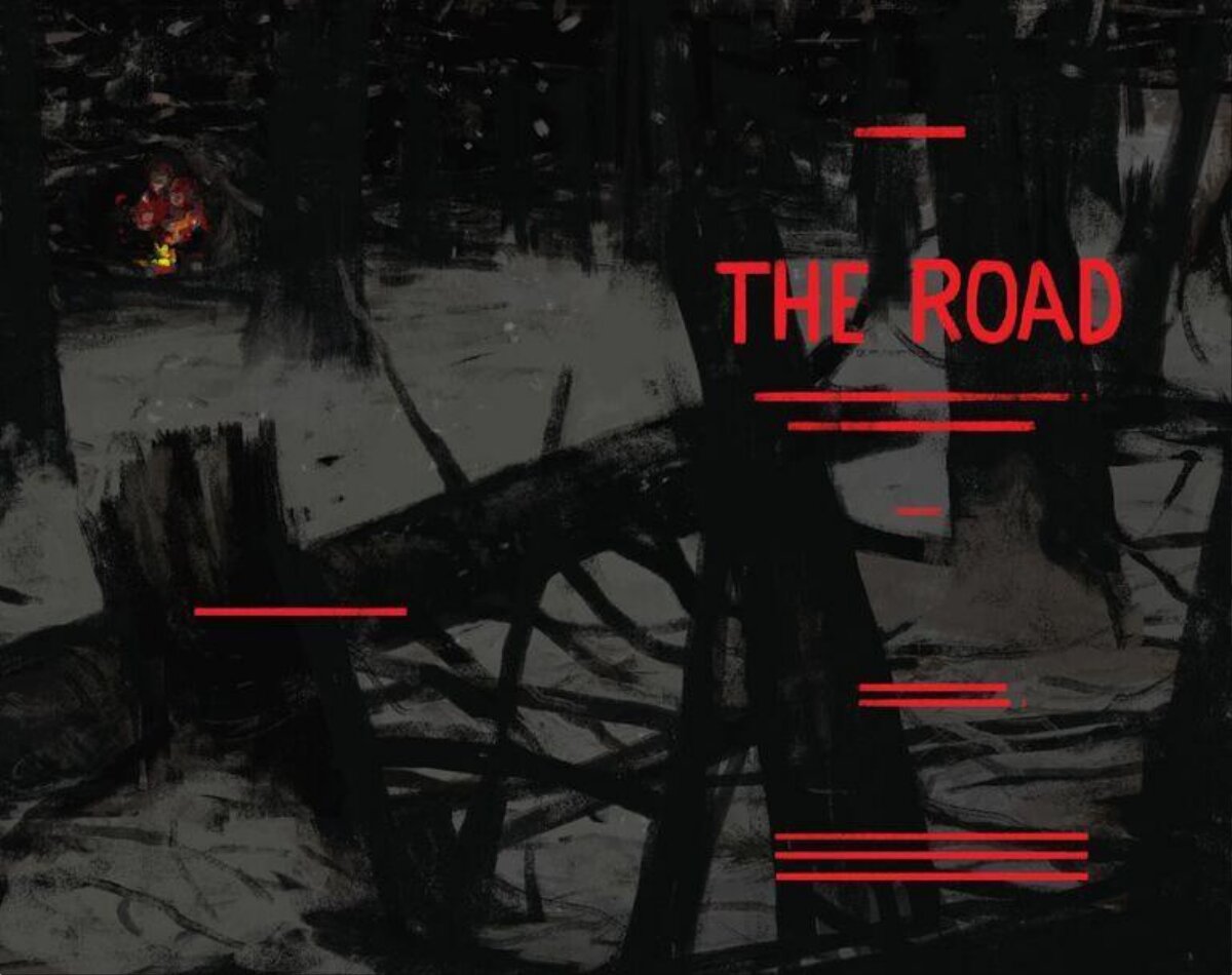 The Road Dark Forest Painting