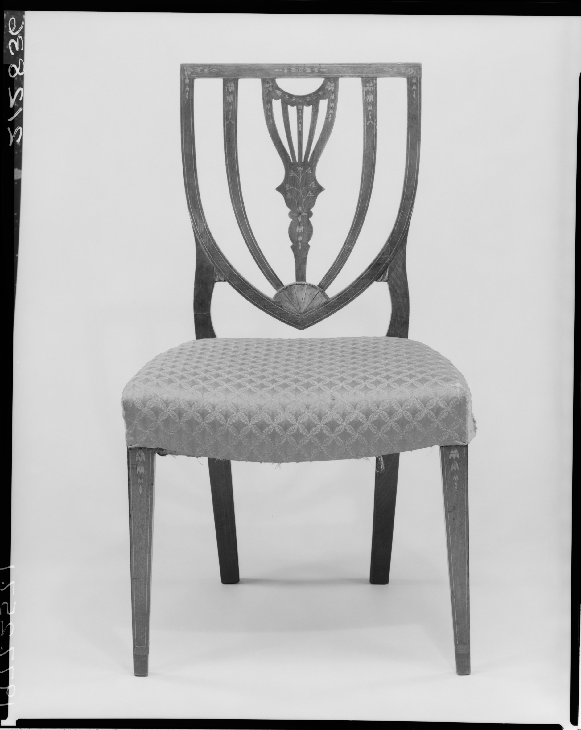 Inlaid Antique Wooden Side Chair