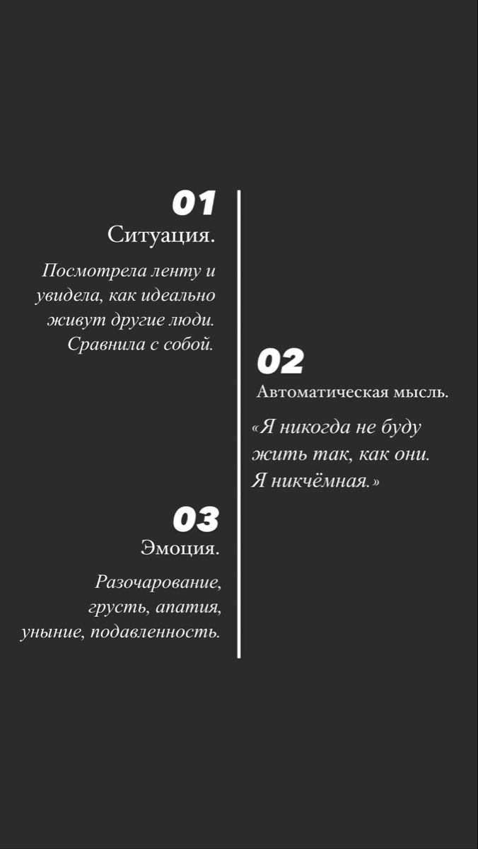 Three Step Example of Negative Thinking