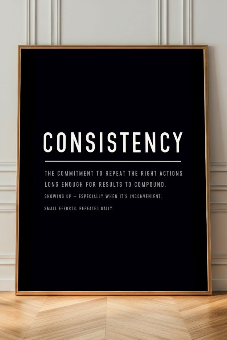 Framed Consistency Quote Poster