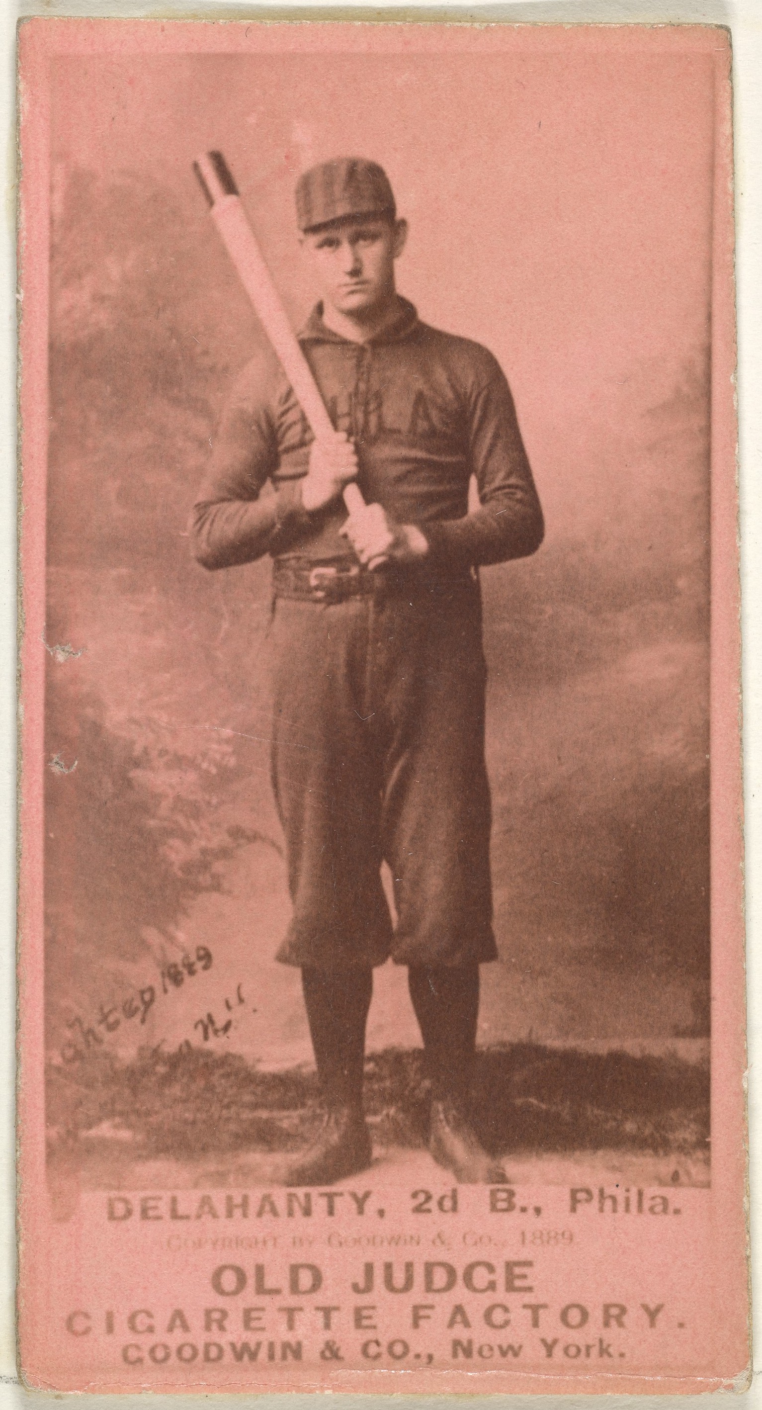 1889 Delahanty Baseball Cigarette Card