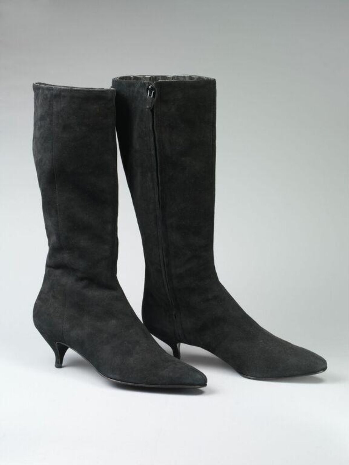 Black Suede Knee-high Boots