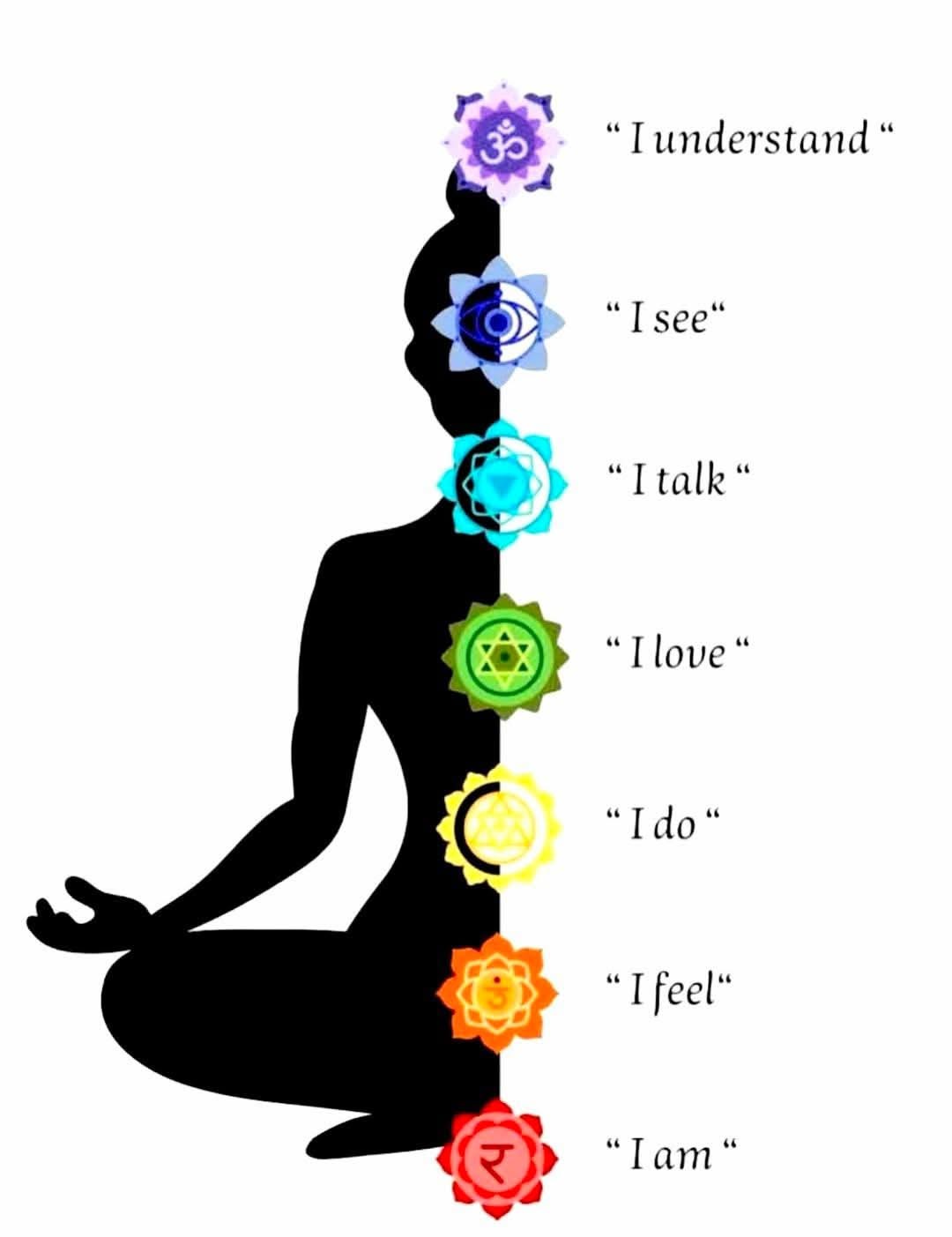 Seven Chakras Meditation Illustration