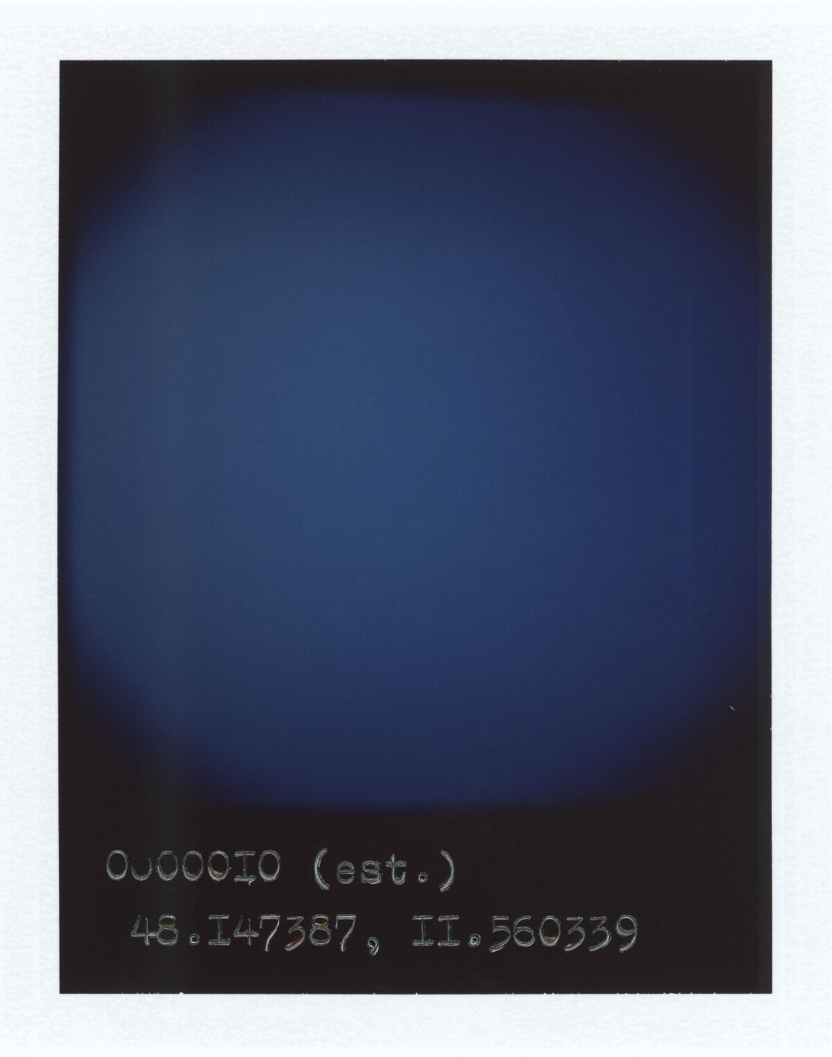 Blue Gradient Polaroid with Coordinate Text