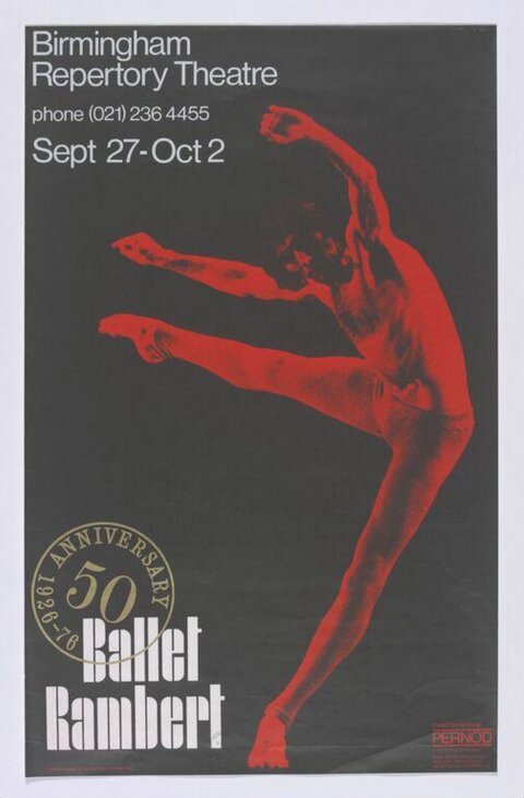 50th Anniversary Ballet Rambert Theatre Poster