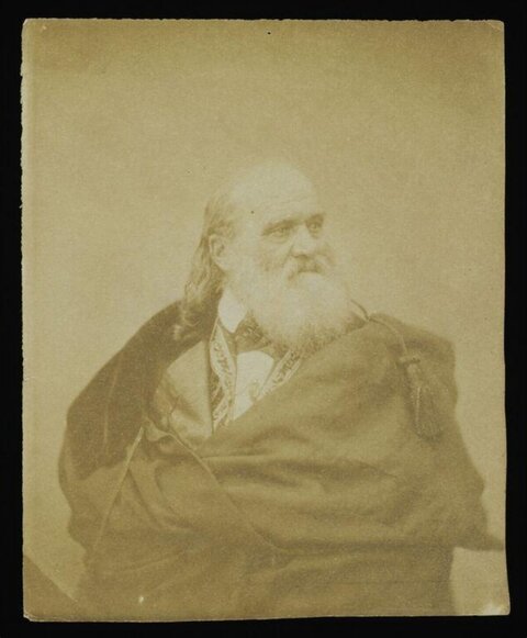Vintage Portrait of Elderly Bearded Man