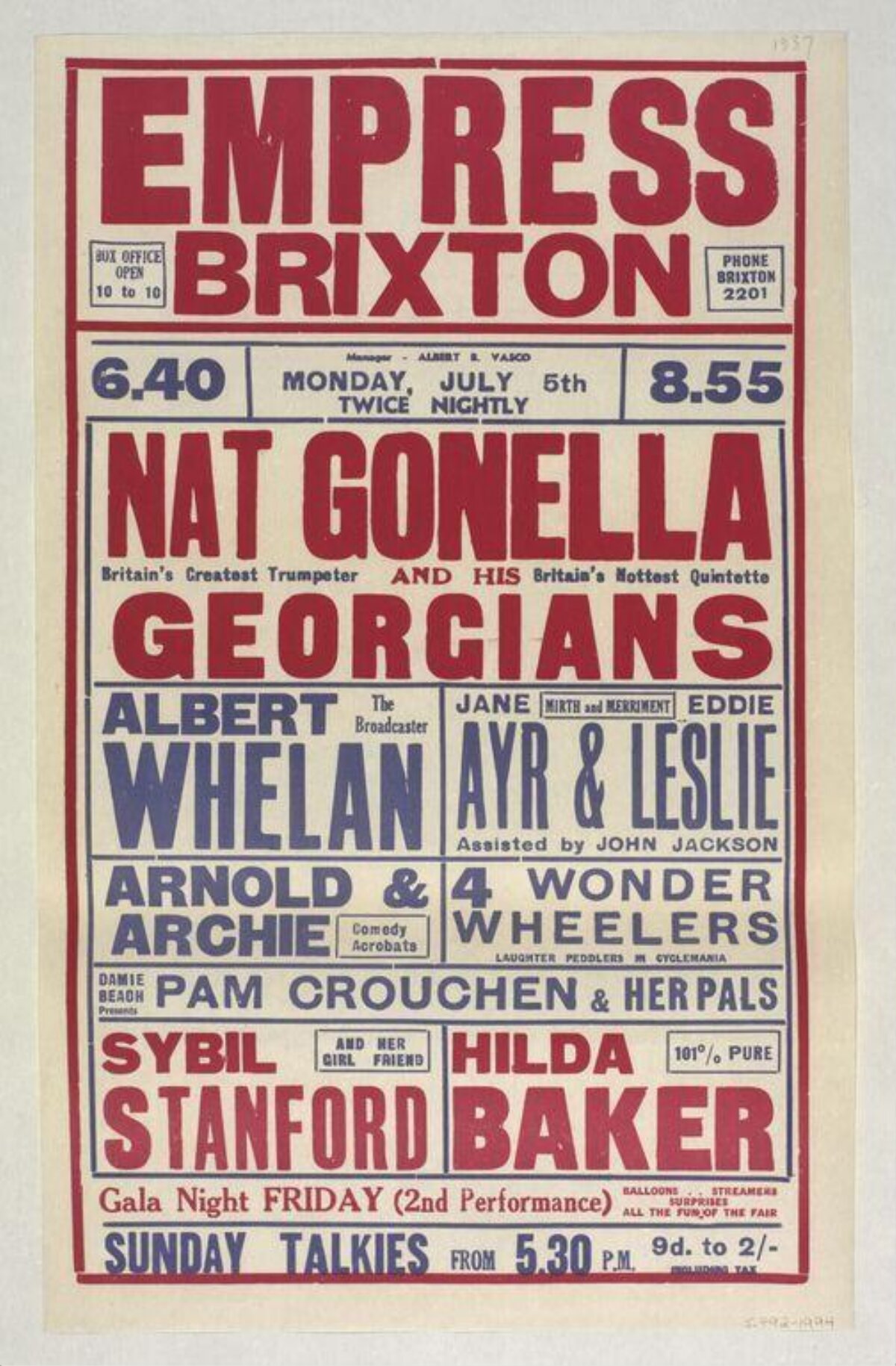 Vintage Empress Brixton Performance Poster