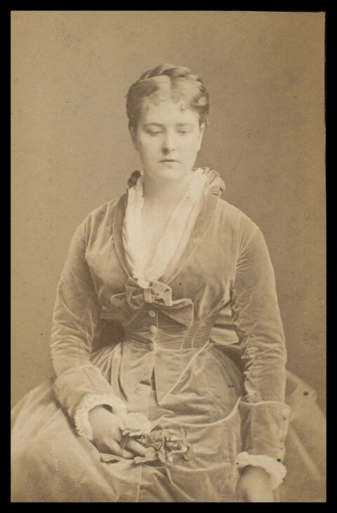 Vintage Seated Woman Portrait