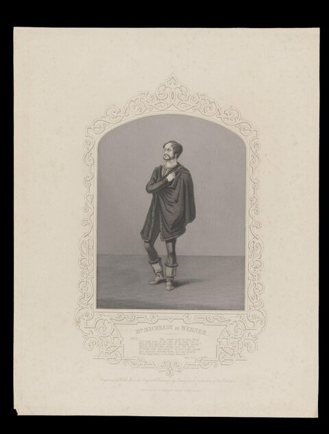 Engraving of Macready as Werner