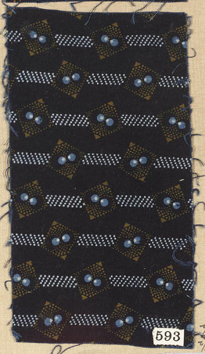 Geometric Patterned Vintage Fabric Swatch