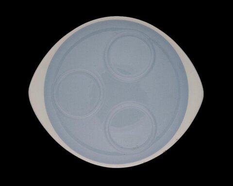Light Blue Octagonal Ceramic Egg Tray
