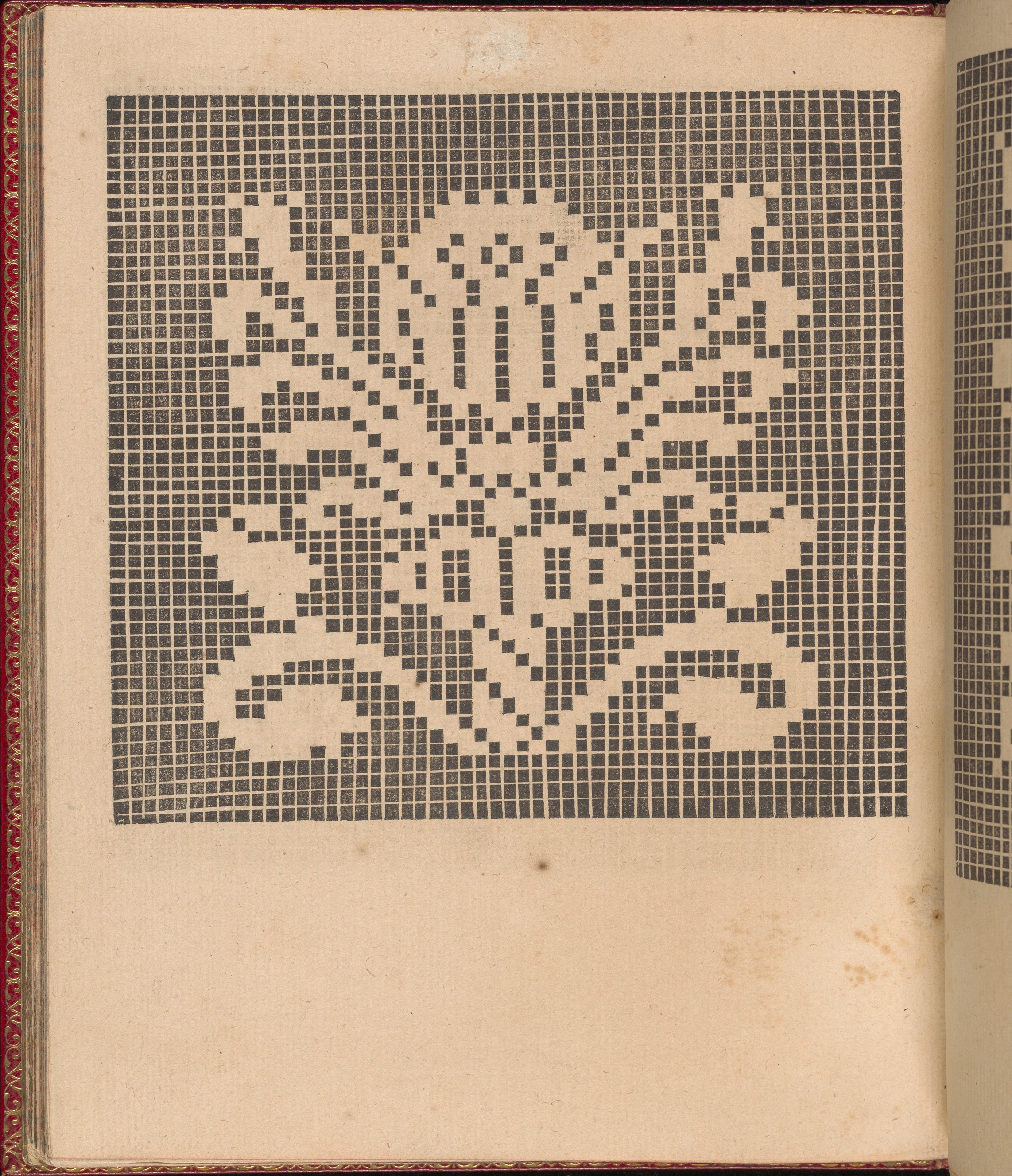 Vintage Cross-stitch Grid Pattern