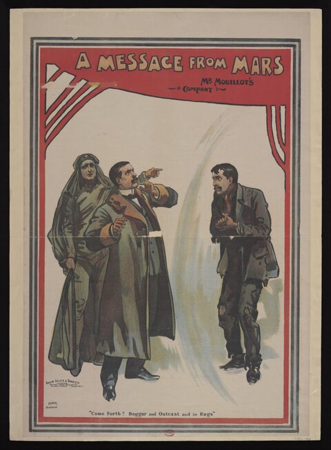 Vintage A Message From Mars Play Poster