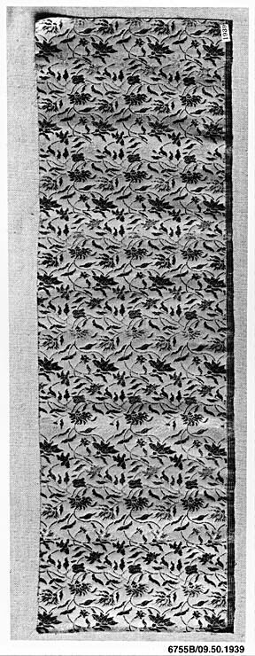 Antique Floral Patterned Textile
