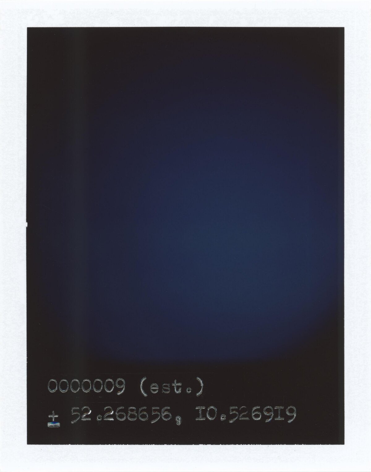 Dark Polaroid With Coordinates