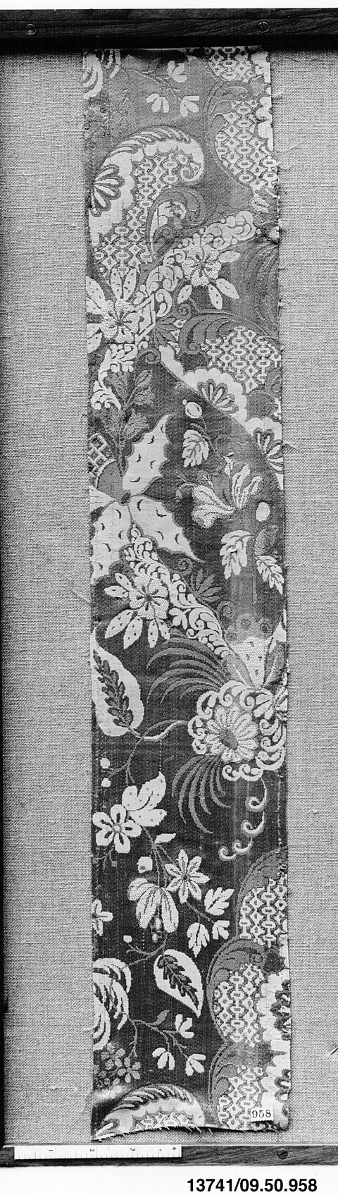 Vintage Floral Pattern Textile Sample