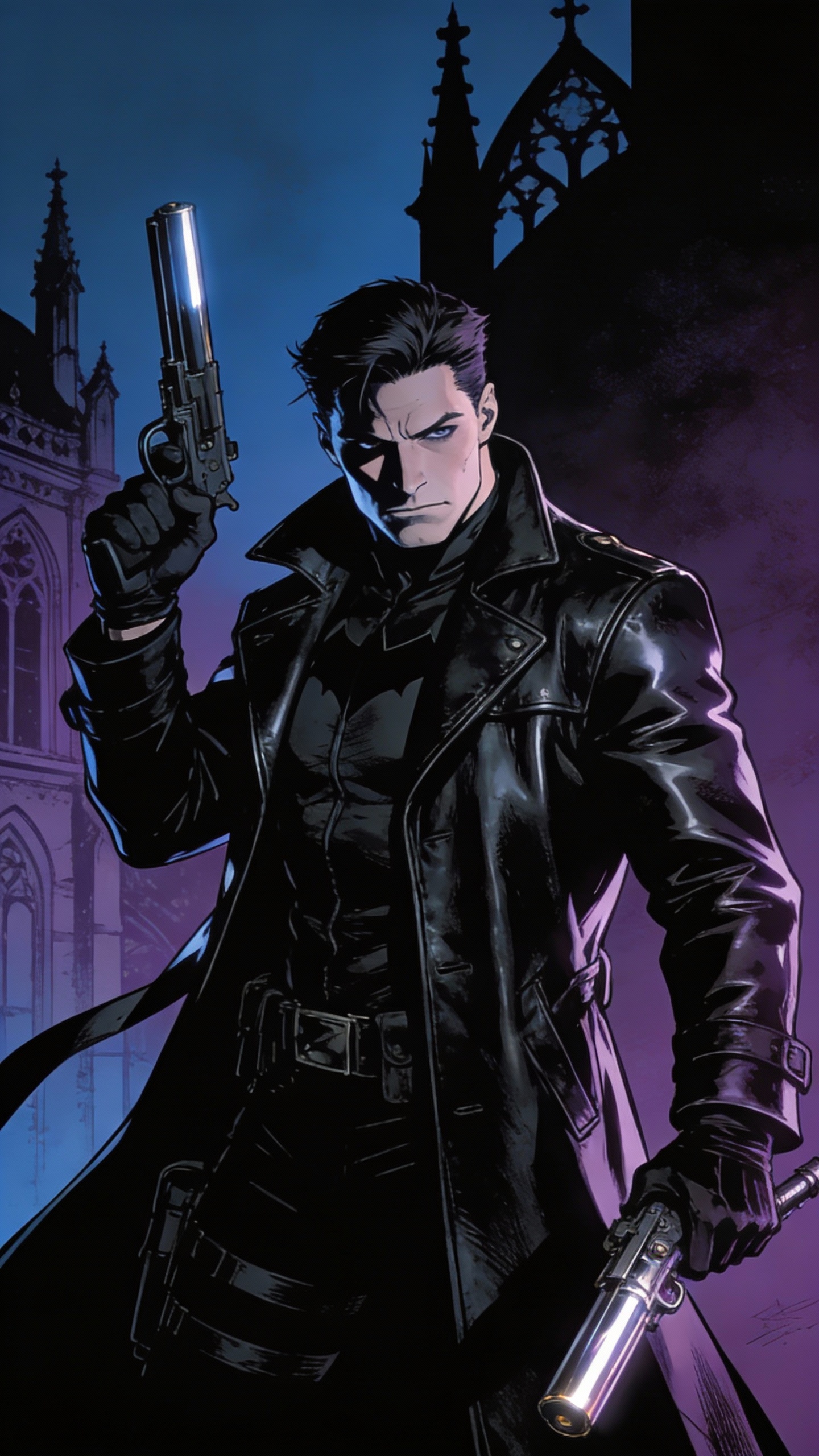 Armed Batman at Night