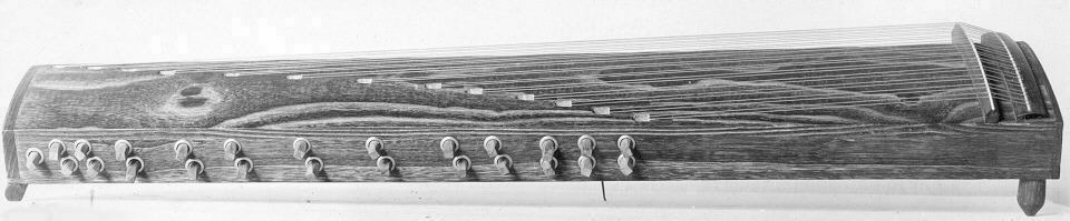 Black and White Traditional Guzheng