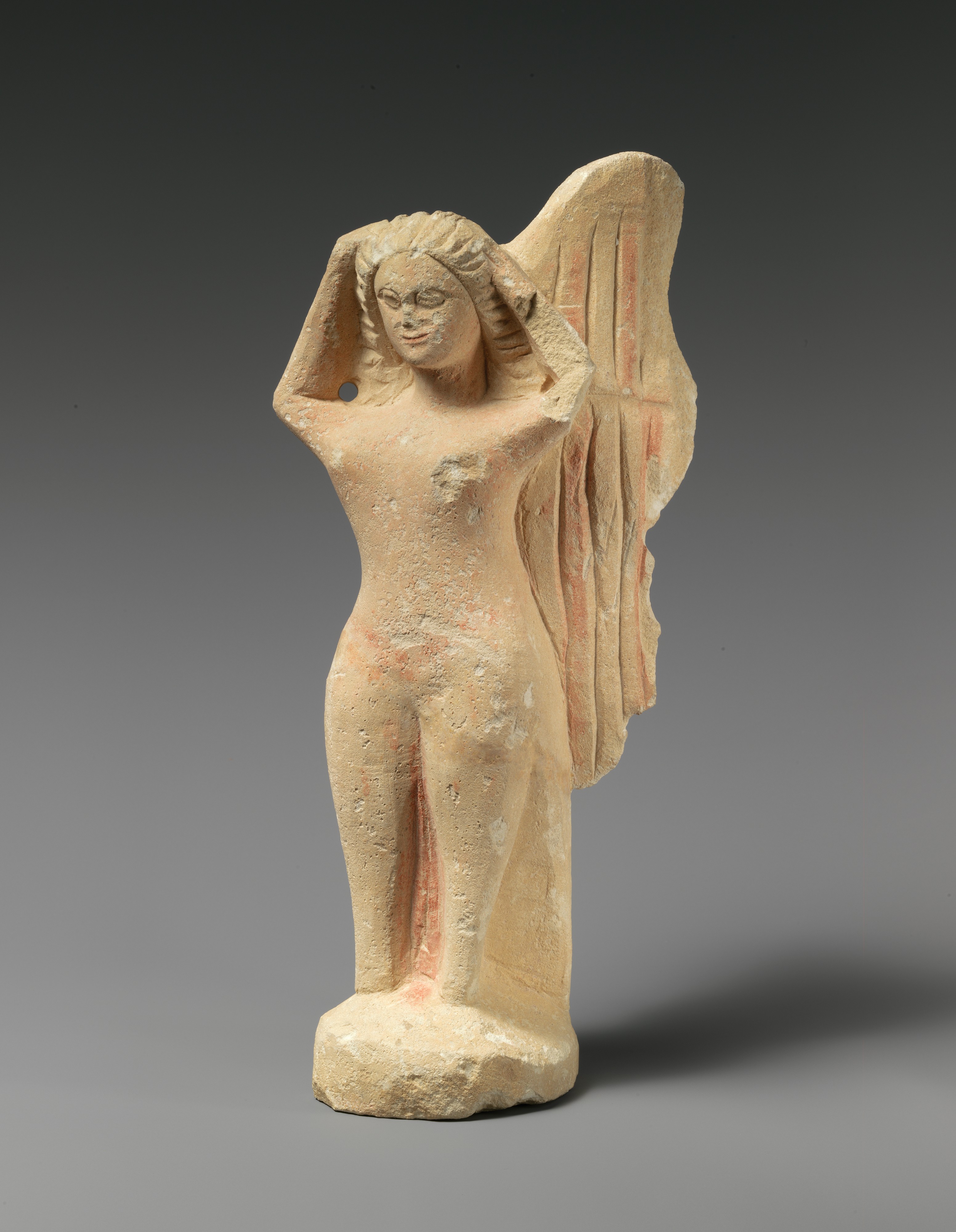 Ancient Winged Female Stone Statue