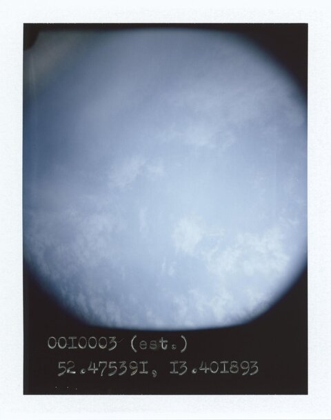 Soft Cloudy Sky with Coordinates