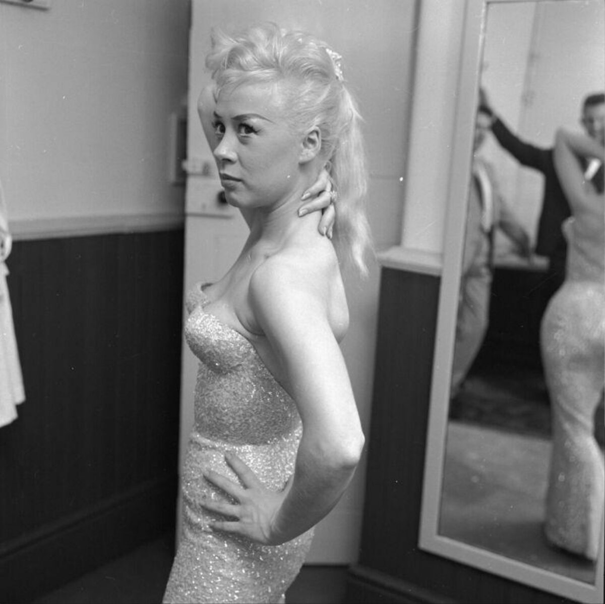 Blonde Performer Preparing Backstage