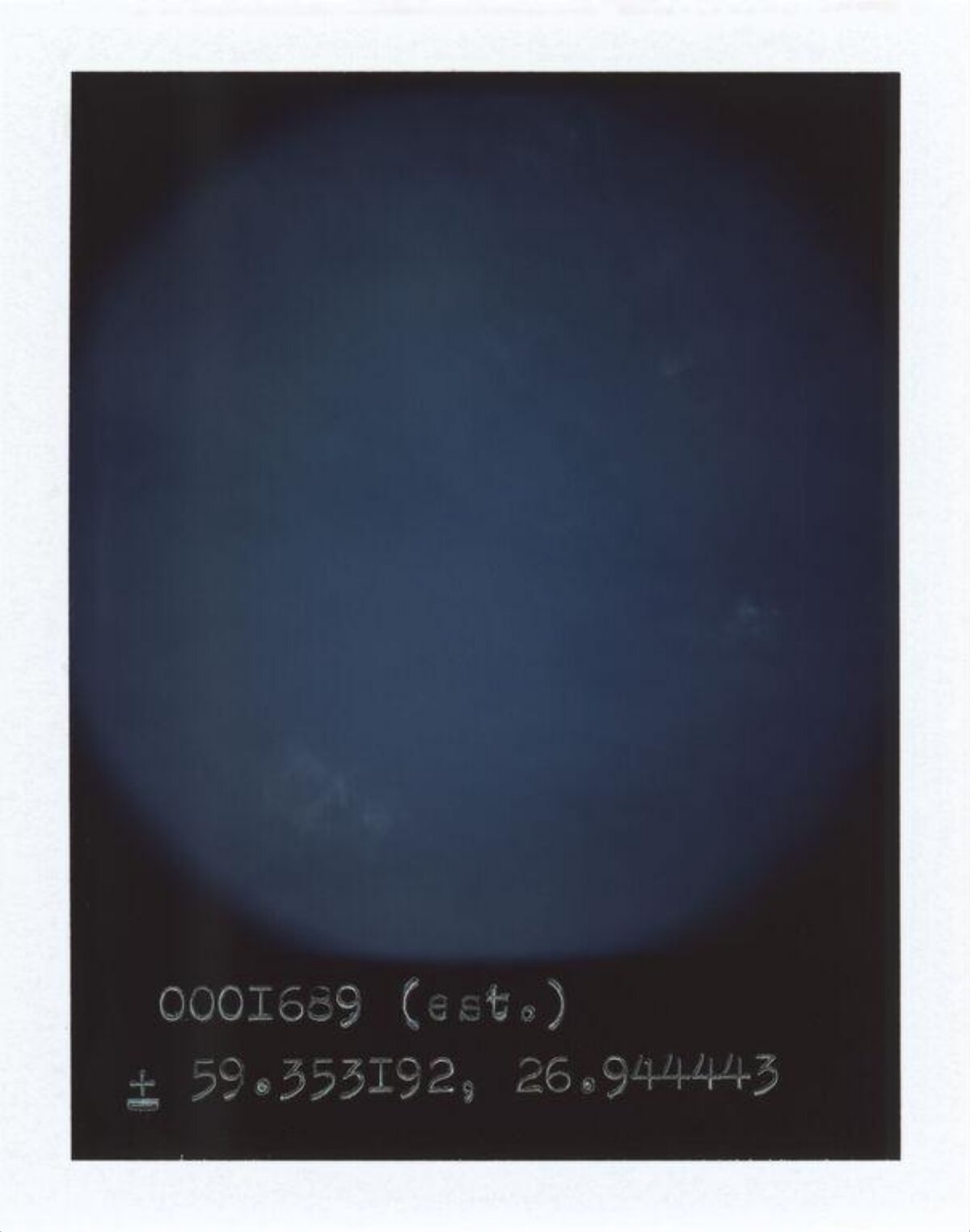 Polaroid with Geographic Coordinates